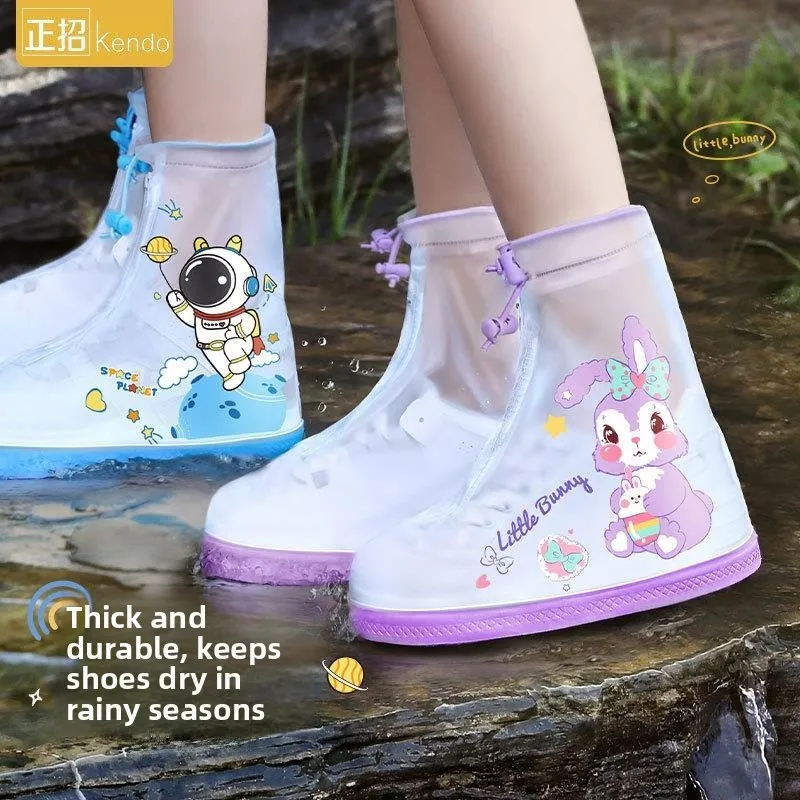 

Thickened Children's Rain Boot Covers Waterproof Non-Slip Shoe Covers for Rainy Days Baby Boys Girls Water Shoes Boot Covers