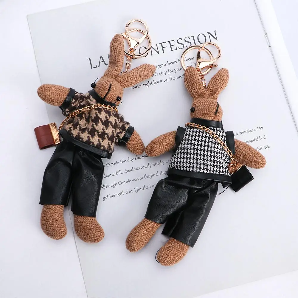 

Cartoon Key Holder Boys Kids Cloth Lady Rabbit Keychains Girls Car Accessories Bag Pendant Decoration Korean Style Key Ring