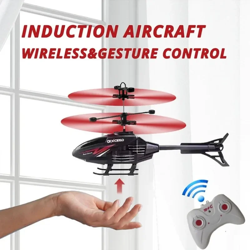 

Infrared Gesture Sensing Flying Toys Remote Control Helicopter RC Aircraft with Lighting Anti Drop and Collision