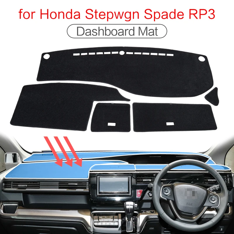 for Honda Step Wagon Stepwgn SPADA G5 PR 2016-2021 Car Dashboard Mat  Accessories Sunshade Protective Carpet Dash Mat Dashmat