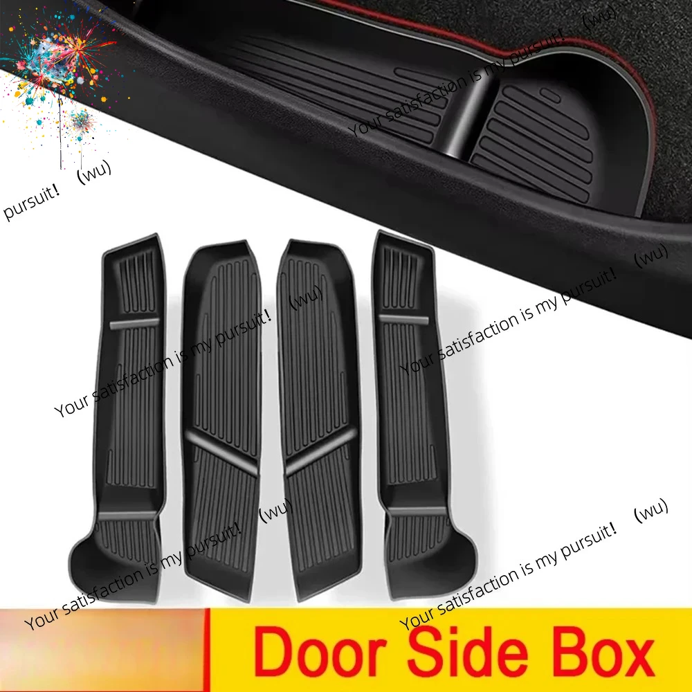 Door Side Storage Box Front Rear Door Handle Armrest Tray Organizer for Tesla Model 3 and Model Y Juniper 2025 Car Accessories