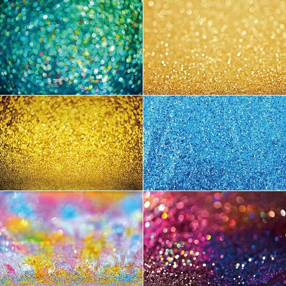 

MOON.QG Gold Black Red Blue Glitter Shimmer Wall Backdrop Light Spots Bokeh Party Decoration Background Photography Studio Props