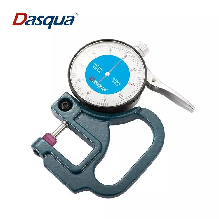 Dasqua-medidores de espesor de Dial de goma con marco de Metal de 0-30mm para textiles