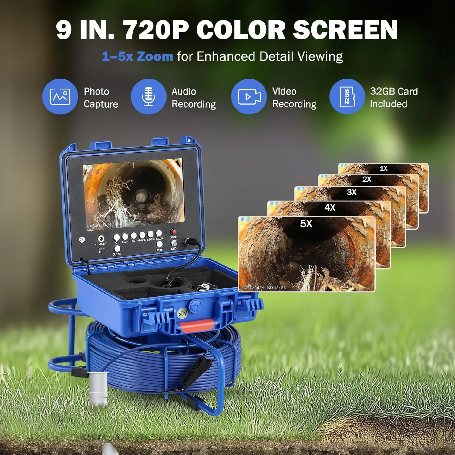 17/23MM Wireless WiF Drain Camera 512Hz, 9
