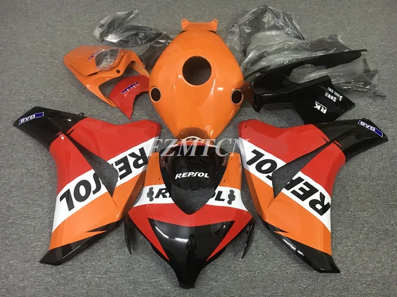 Injection Mold New ABS Fairings Kit Fit for HONDA CBR1000RR 2008 2009 2010 2011 08 09 10 11 Bodywork Set Red Orange Custom