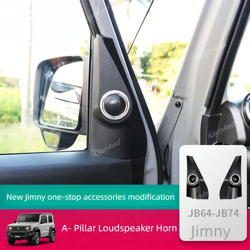 

Off Road 4x4 Interior Accessories A-Pillar Horn Loundspeaker Kits For SUZUKI Jimny JB64 JB74 Front Door Tweeter Speaker Cover