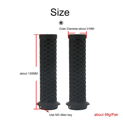 Imagen 2 del producto ODI VS-21 empuñaduras de manillar de bicicleta de montaña cubierta de bicicleta con bloqueo de silicona patrón de gofre actualizado piezas de mango de absorción de impacto antideslizantes