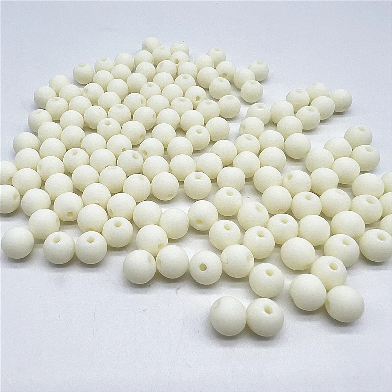 50pcs 8mm Acrylic Beads Round Losse Spaced Beads For Jewelry Making DIY Couple Charms Bracelet Necklac Accessories