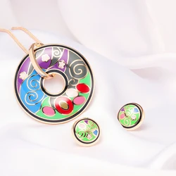 R&X Fashion Jewelry Sets for Women Statement Necklace Earrings Set Stainless Steel Necklace + Earrings