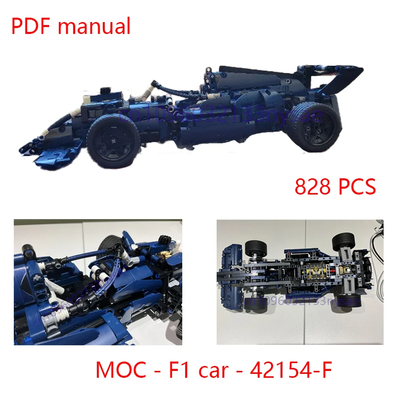 New F1 Formula 1 Assembly Super Race Car Building Blocks Model 42154-F 828Pcs DIY Sports Vehicle Bricks Gift for Kids Adults