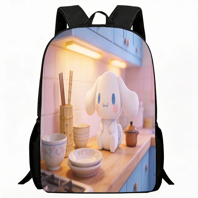 

Kids Bag Cute Cartoon Puppy In Warm Kitchen Print Backpack Kids Lightweight Adjustable School Bag Large Capacity Breathable Book