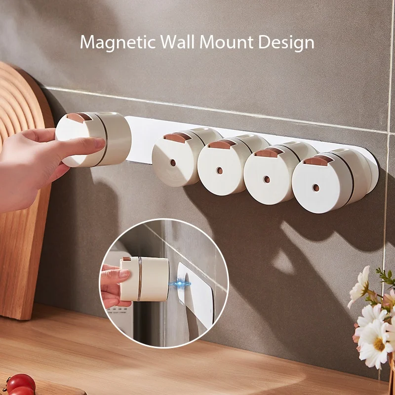 Magnetic Suction Seasoning Metered Salt Control Bottle Quantitative Wall-mounted Magnetic Suction Version Seasoning Bottle