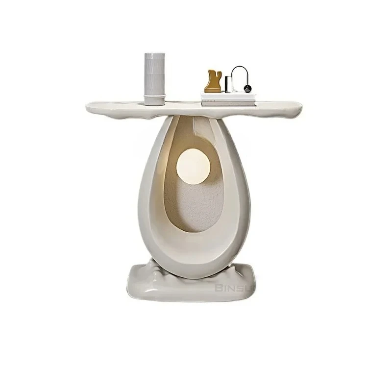 

TQH water drop porch cabinet corridor entrance door against the wall creative art cream wind porch table