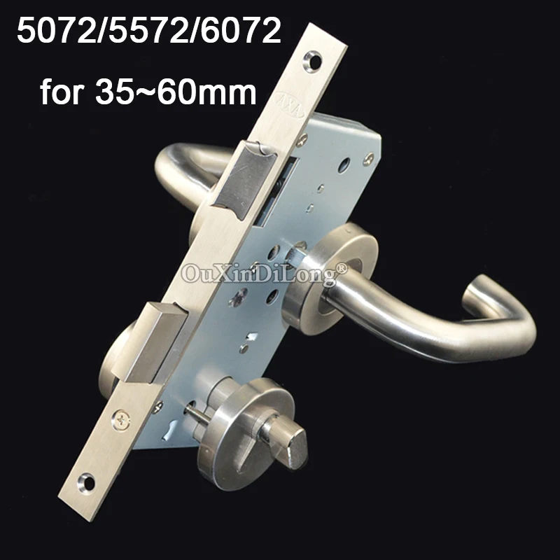 

European Mortise Door Lock Set 5072/5572/6072 Entry Fire Proof Door Handle Locks (Door Handles+Door Lock body+Lock Cylinder+Key)