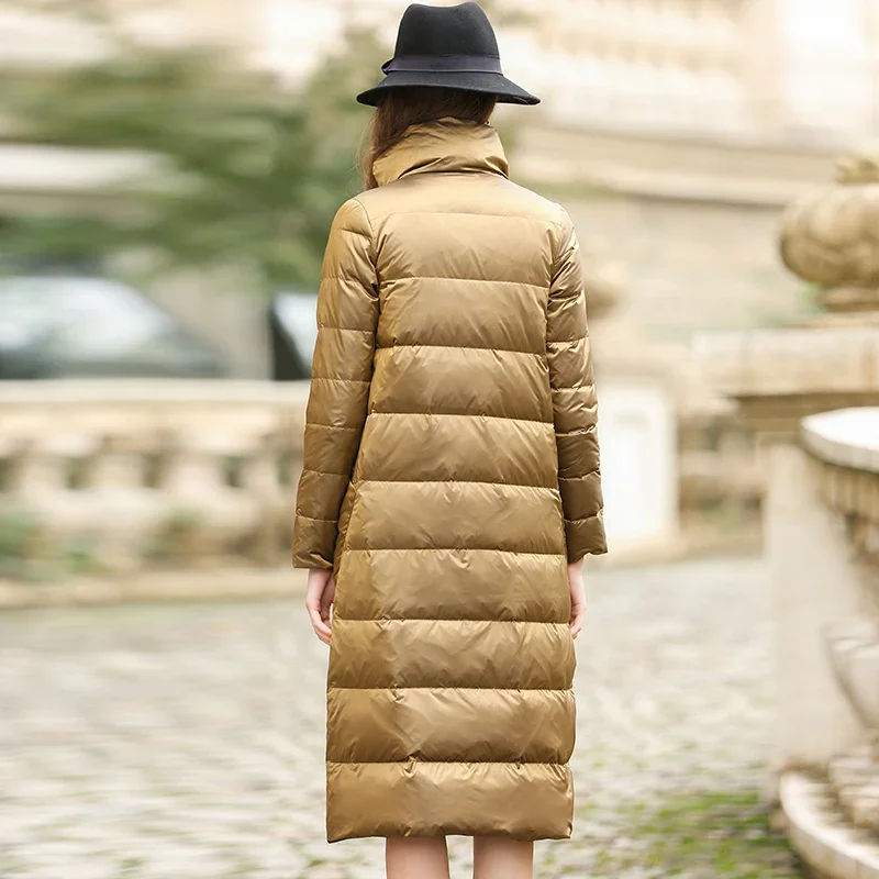 2023 New Korean Fashion Warm Duck Down Double Sided Wear Outerwear Winter Down Jacket Women Parkas Coats Light