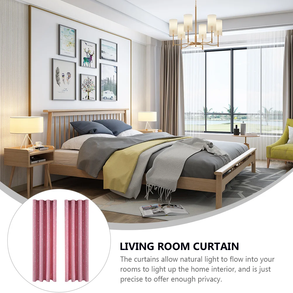 

Stylish Star Printed Curtains Adorable Decorative Window Curtains For Bedroom Living Room Waterproof Household