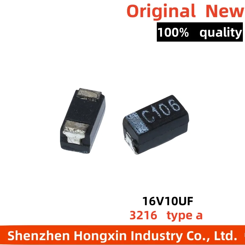 

10 pieces of black A-type 16V10UF C106 brand new black surface mount tantalum capacitors 3216 16V10UF A-type