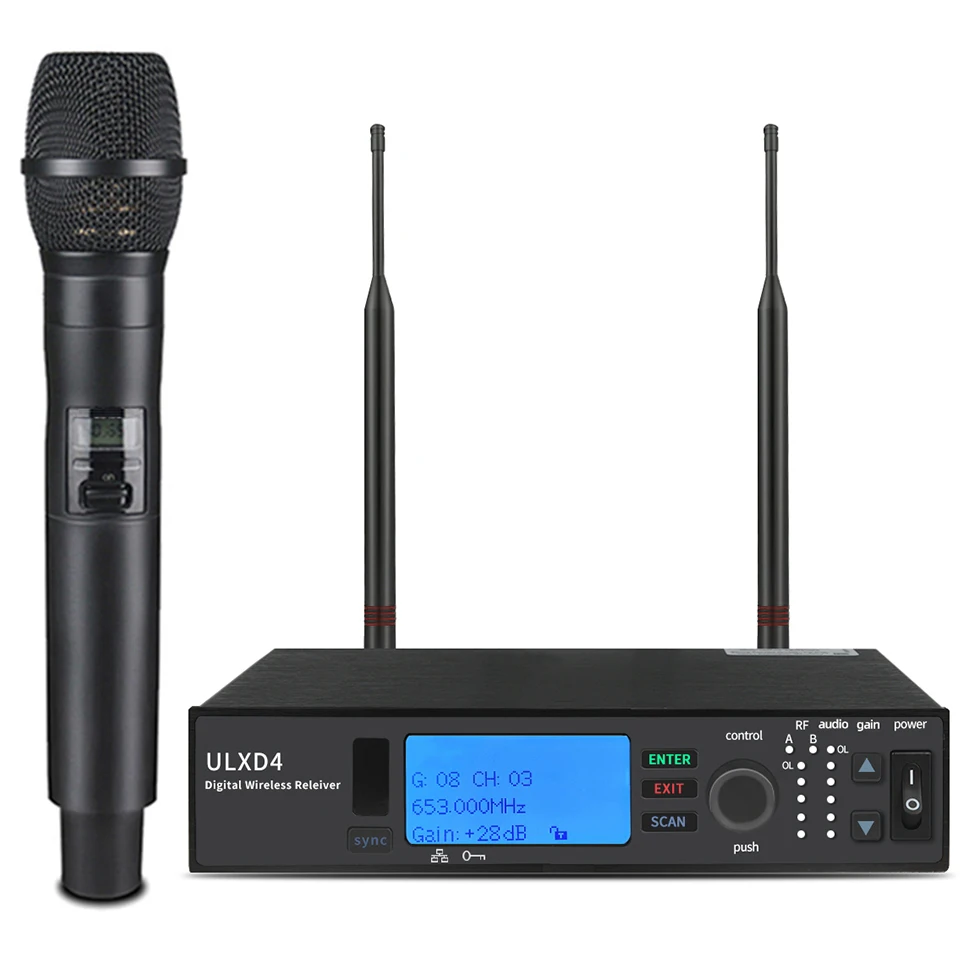 ULXD4-KSM9 Wireless Microphone System UHF Condenser Metal Handheld Professional True Diversity Long Distance Stage performances