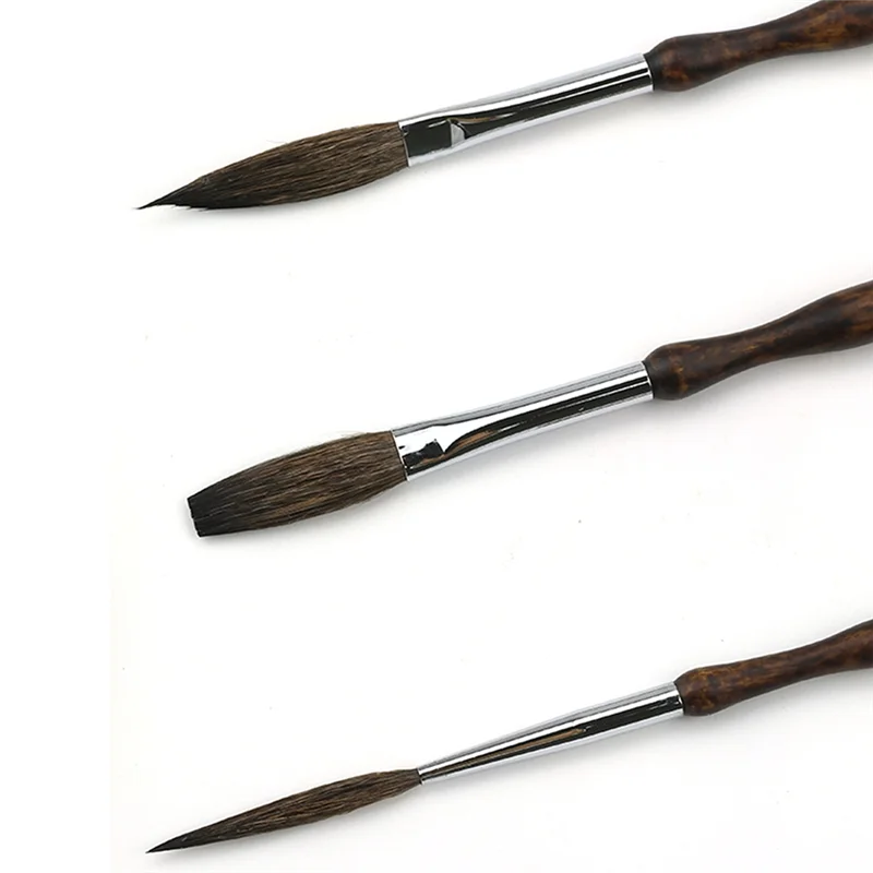 AB46-Pinstripe Brush Kit-3 Pieces Professional Striping Brushes Long Liner, Script, Scroll, Rigging Rigger