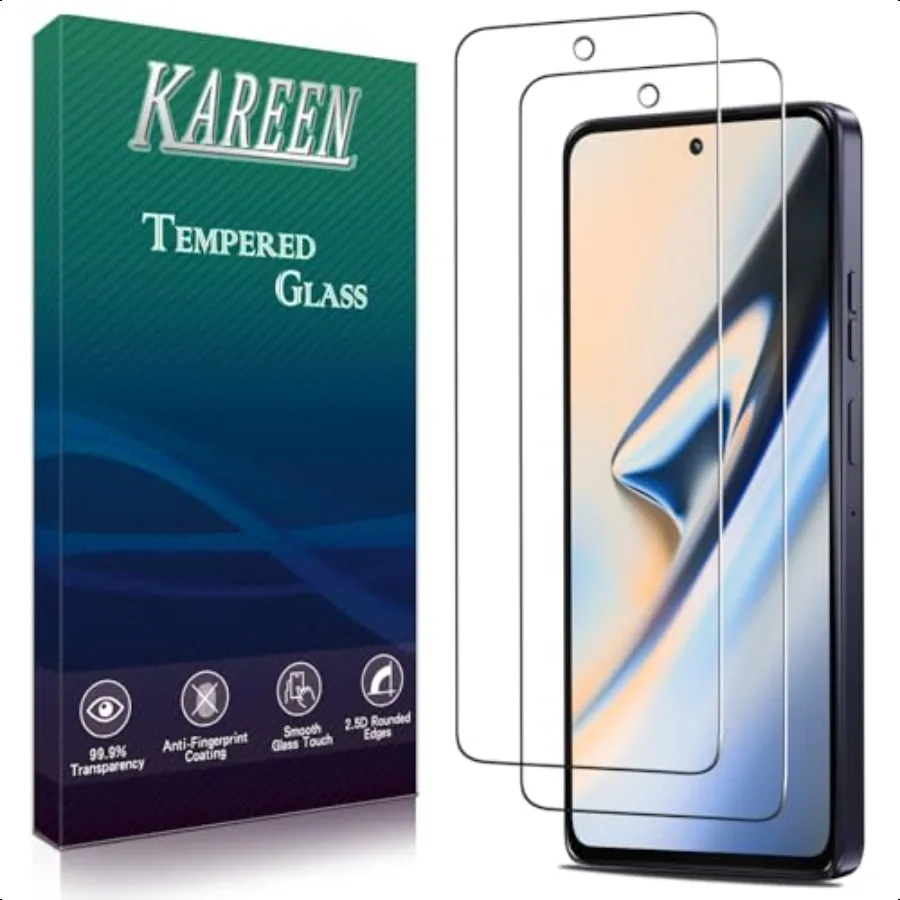 KAREEN 2 Pack Screen Protector for Motorola Moto G Power 5G 2025 Tempered Glass Film 9H Hardn Anti Scratch Bubble Free Case Fri