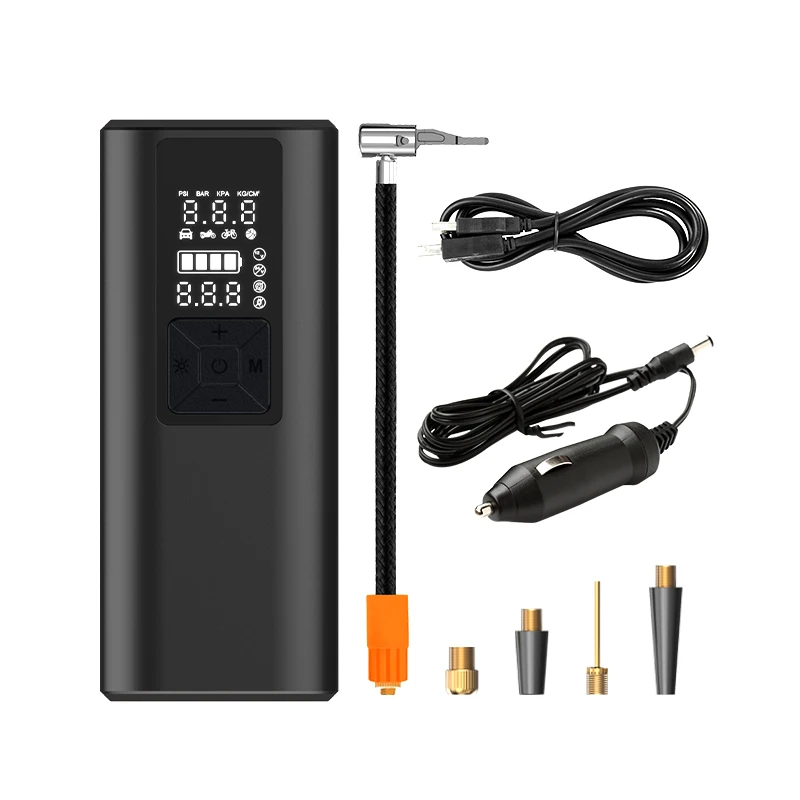 Pompa ad aria intelligente Pompa a sfera elettrica portatile con gonfiaggio rapido a sfera con manometro accurato e display LCD digitale