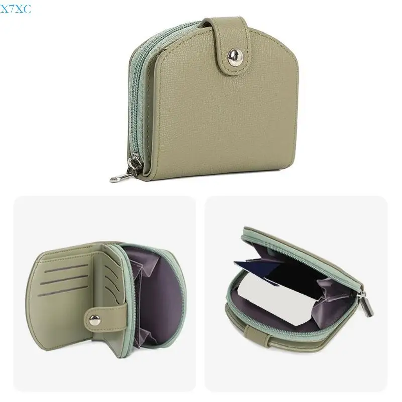 x7xc女性ショート財布カードホルダー小さな財布PUレザーコイン財布ソリッドカラーウォレットスタイリッシュな交換財布