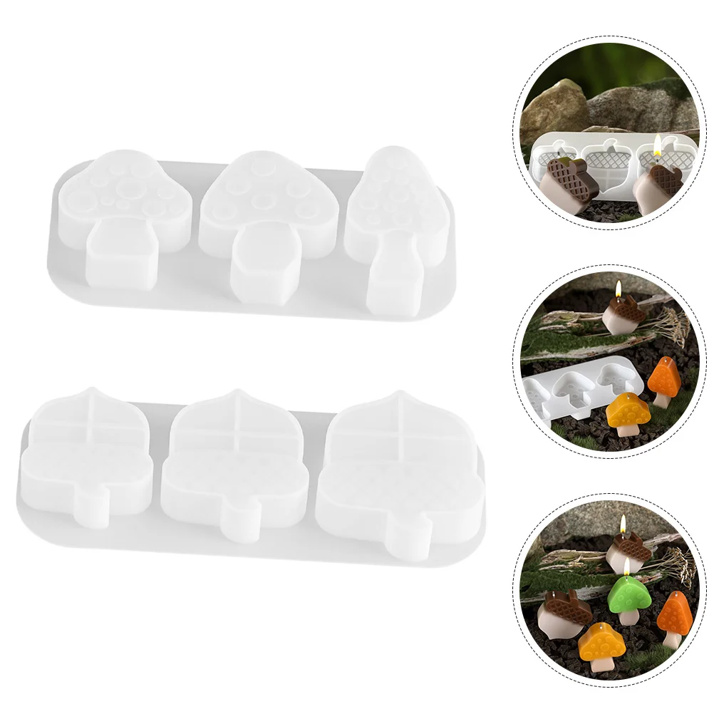 

2Pcs DIY Mold Set Mushroom Pinecone Silicone Creative Mold for Decoration Pine Cone Mould