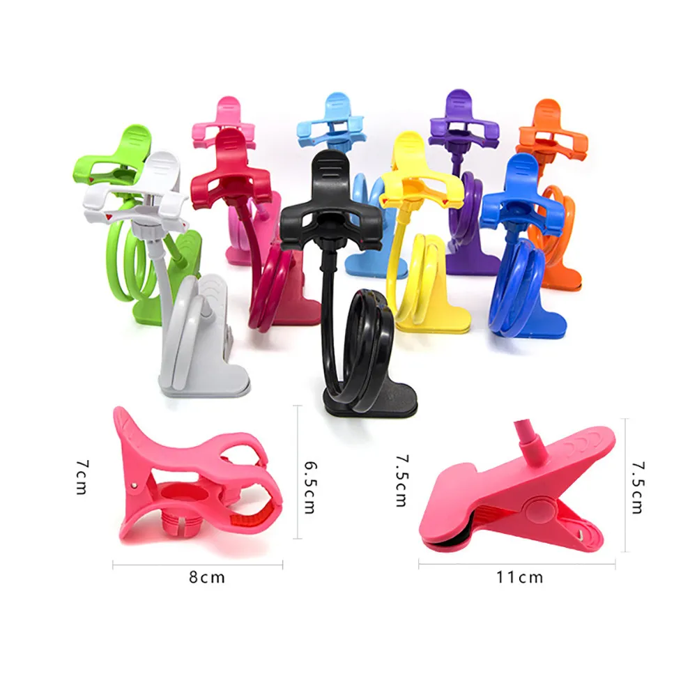 Universal Mobile Phone Holder Stand Portable Flexible Lazy Bed Desktop Bracket Cell Phone Desk Bed Mount Stand Base Clip Support