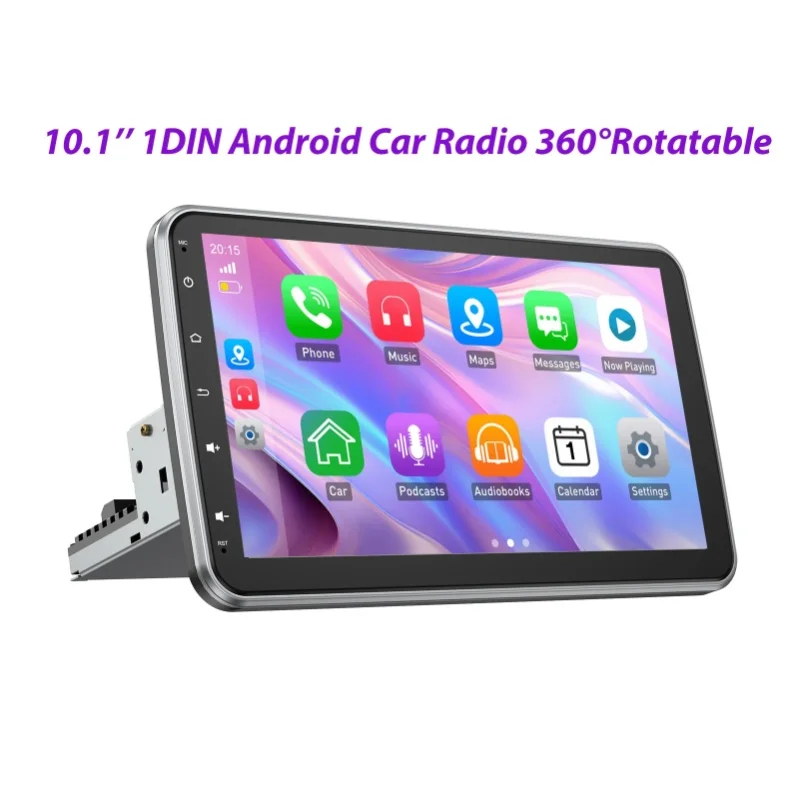 ESSGOO 10,1' Android 15 4GB+64GB/ 6GB+128GB 4G LTE 360 °   Manuell drehbarer Touchscreen, universelles Autoradio, kabelloses Carplay, Bluetooth, GPS-Navigation, RDS, FM, WLAN, Mirror Link,