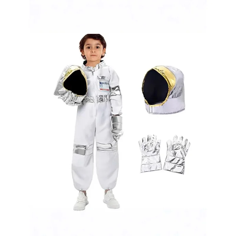 Deluxe Boys Girls White Space Astronaut Costume Suitable For Book Week Halloween Carnival Out Space Themed Party Kids Costume！1e