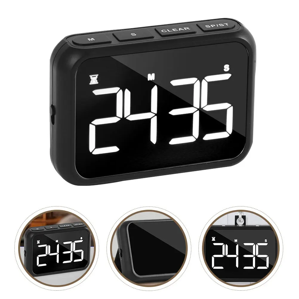 LED Kitchen Timer with Magnetic Back and Desktop Stand Digital Cooking Timer Alarm Clock for Baking Studying Exercise Exam