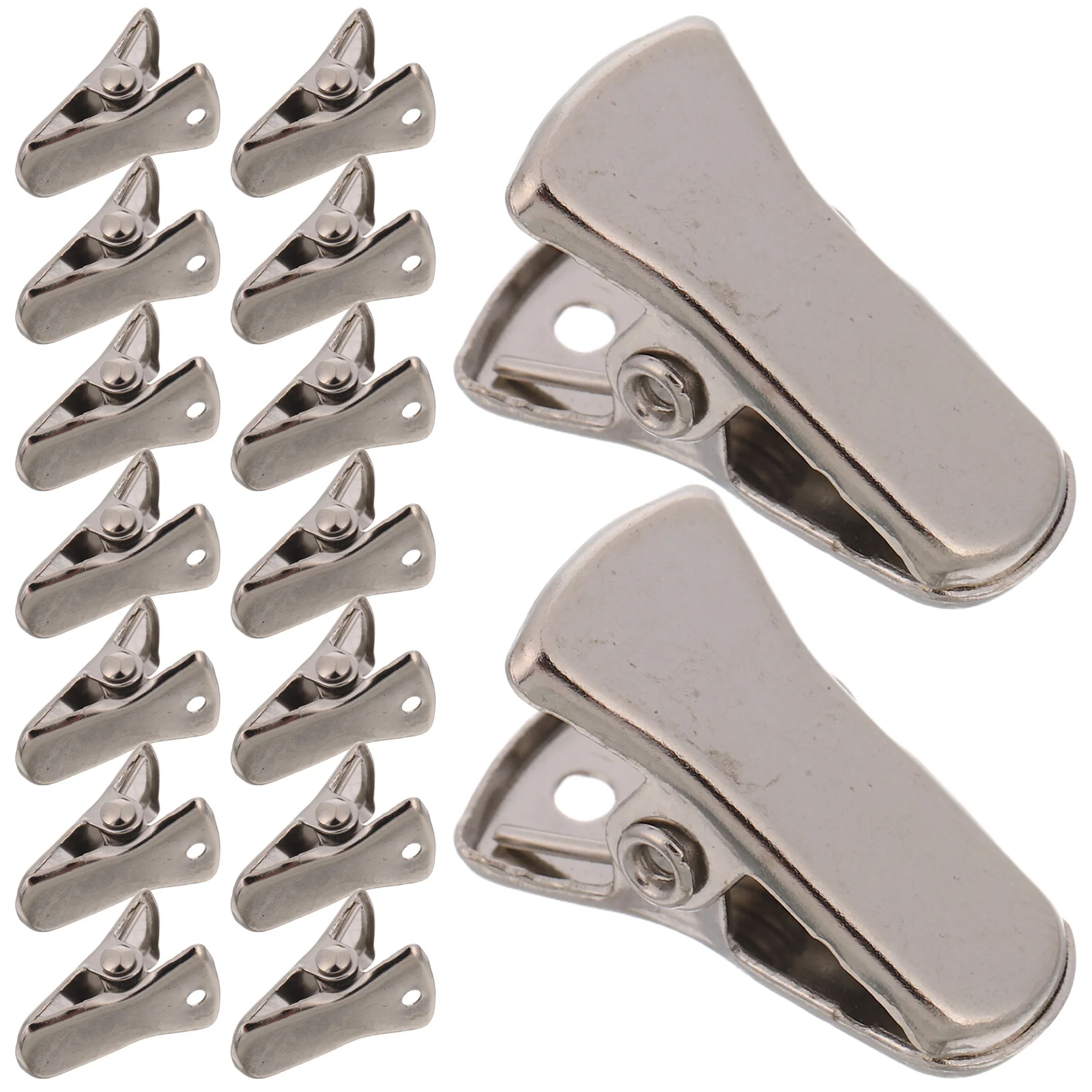 

100Pcs Alligator Clips Metal Spring Clamps Heavy Duty Name Badge Clips Portable Id Holder Fasteners Office School Household Use