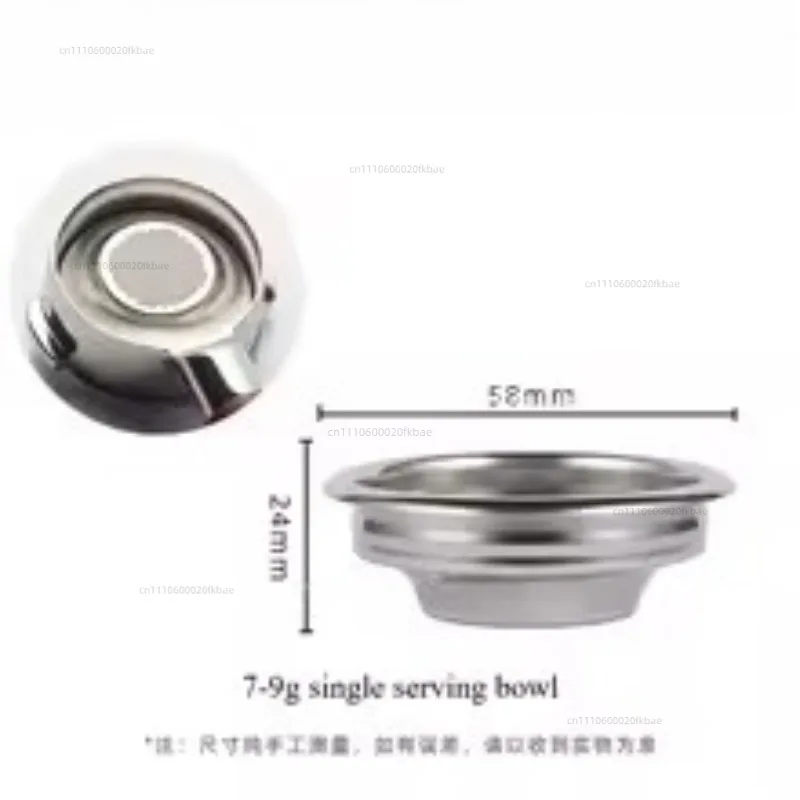 Applicable To 304 Stainless Steel Powder Bowl Semi-automatic Coffee Machine Handle Filter Single and Double 58mm 7g/18g/22g