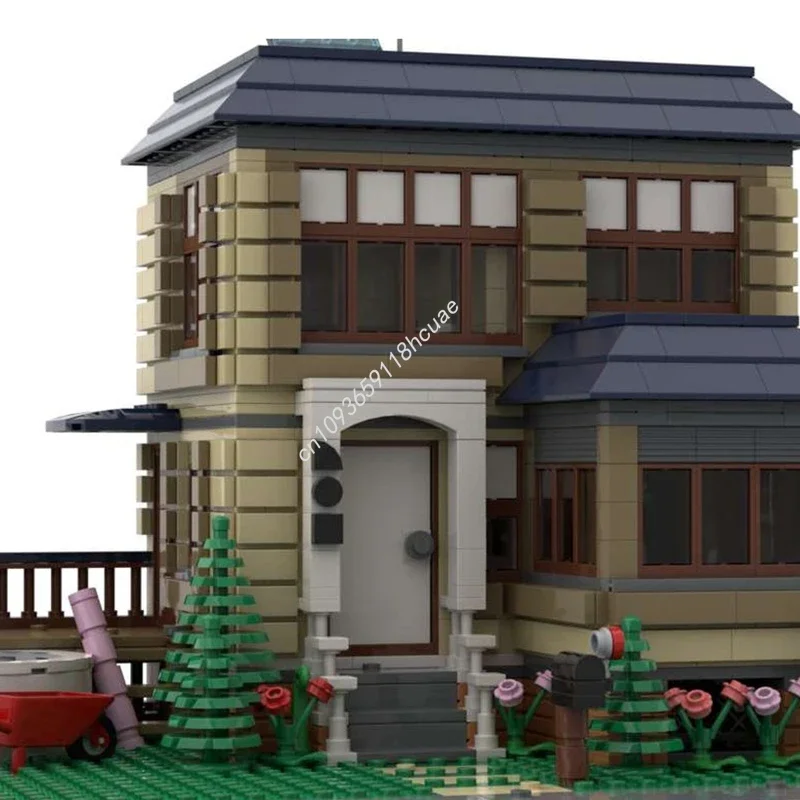 1956pcs MOC 주거용 주택 모듈형 건물 빌딩 블록 크리스마스 선물 초보자 친화적인 키트 창의적인 DIY