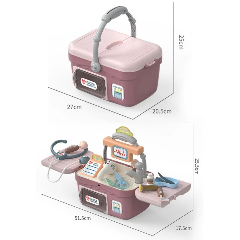 Portable Suitcase Kids  Toys Set Simulation Family Equipment Box Pretend Play Educational Toys For Children-Drop Ship