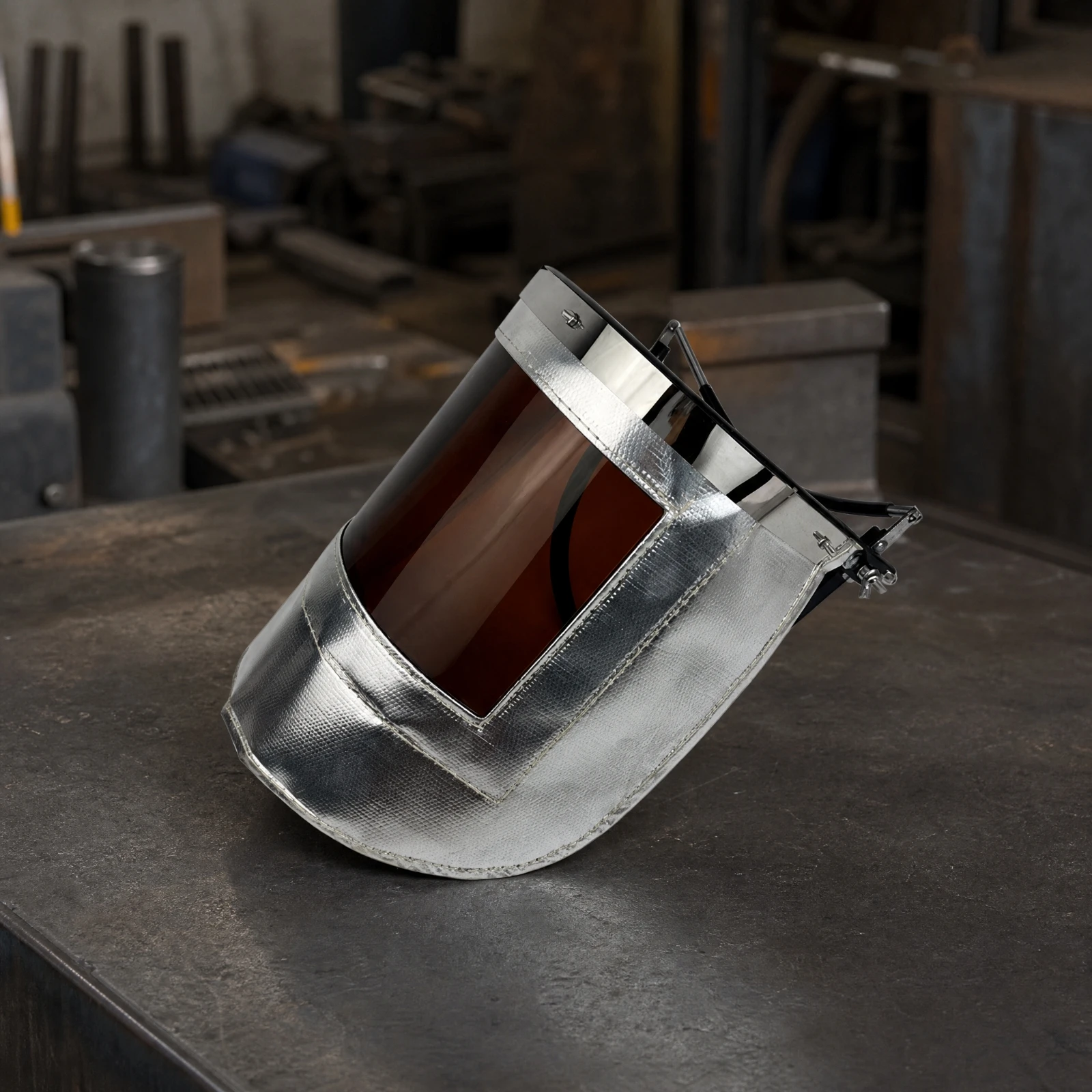 Heat-Resistant Face Visor with Viewing Window Reflective Thermal Heat Face Visor with Metal Headband Headgear Locking