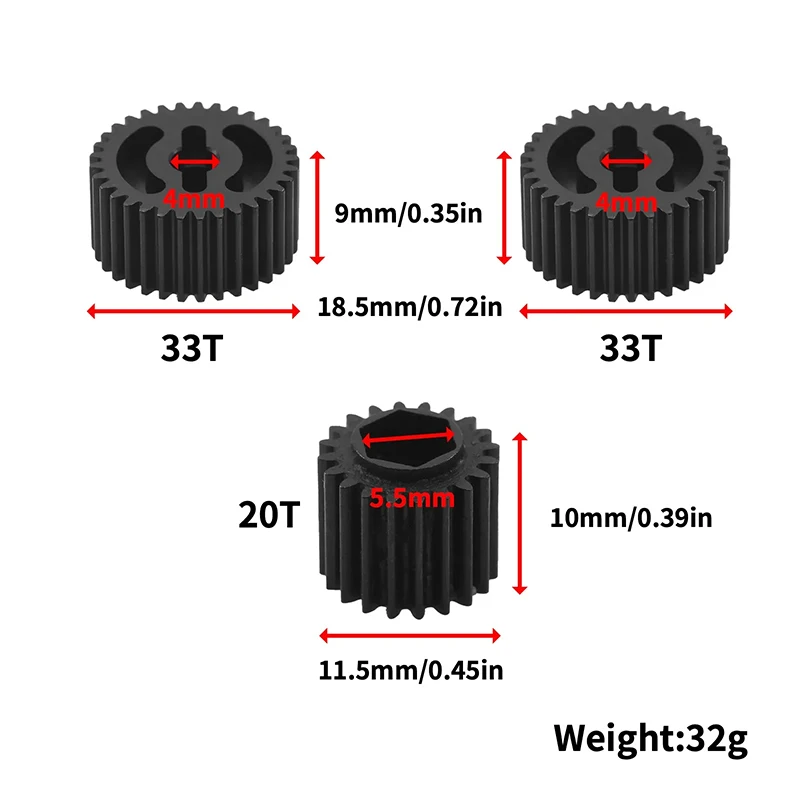 Tamiya XV01 1/10 RC Car Upgrade: 45# Steel Transmission Gear Set (51506) - High-Strength, Precise Gears for Better Performance