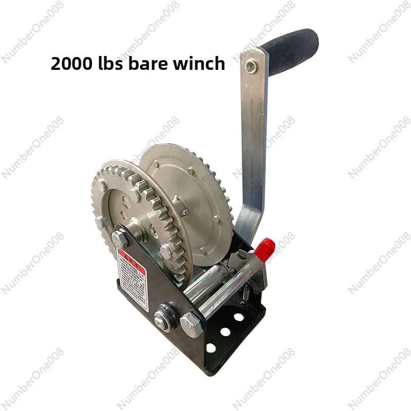 ونش يدوي ذاتي القفل، رافعة كابل يدوية شديدة التحمل، بكرة رفع مطلية بالزنك لاستخدام شاحنة جيب البحرية المنزلية #2