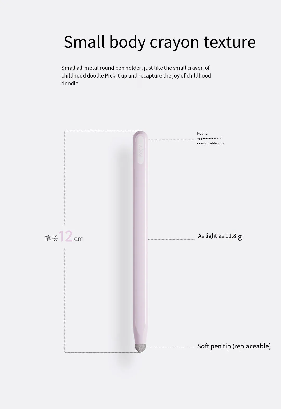 Xiaomi Redmi Smart Graffiti Stylus Pen Geschikt voor de meeste capacitieve touchscreens Vervangbare zachte penpunten Tabletpennen