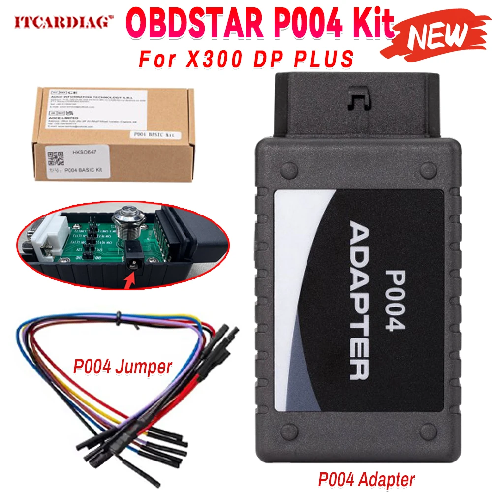 

OBDSTAR P004 Комплект сброса подушки безопасности Адаптер P004 + соединительный кабель P004 для крышек X300 DP PLUS 92 бренды и более 13400 ЭБУ, номер детали.