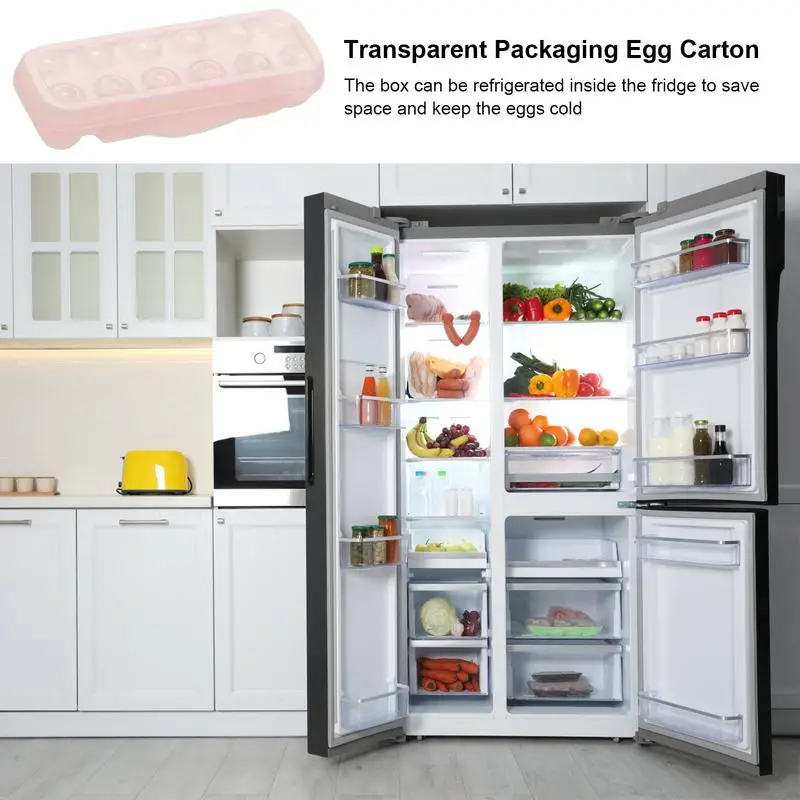 12grid Egg Carton Storage Box New Anti-collision And Broken Egg Storage Box With Lid Snap-inStackable