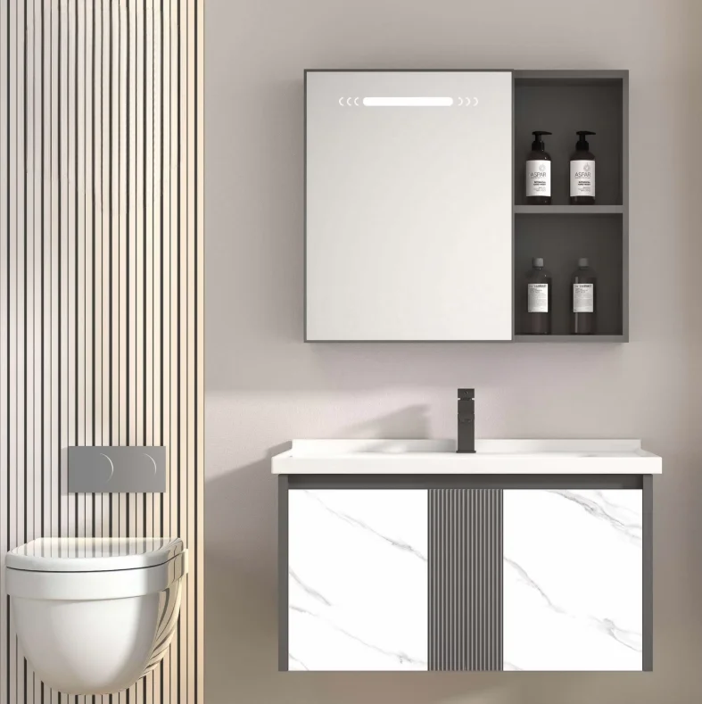 @# Hotel Other Material Modern Wall-mounted Waterproof Vanity Cabinet Mirror LED Touch Illuminate Eco-Friendly One Ceramic