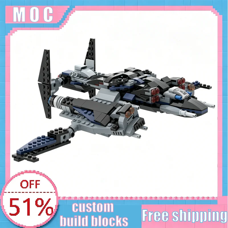 

369PCS MOC Ground Support Spacecraft Sci-Fi Starship Model Custom Creative Building Blocks Educational Assembly Toy Display Gift