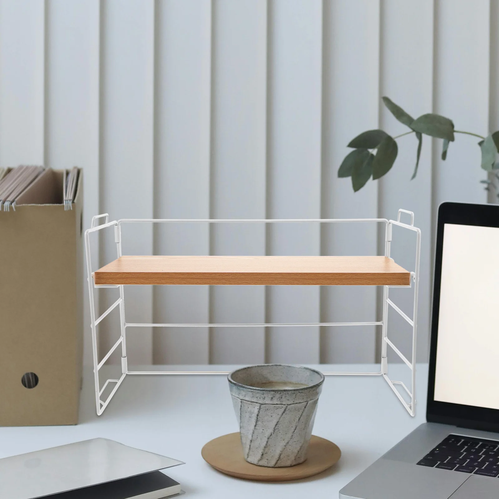 Desktop Organizer Wooden Desk Rack Smooth Surface Storage Shelf For Home Office School Countertop Display Stand Desk Small Shelf