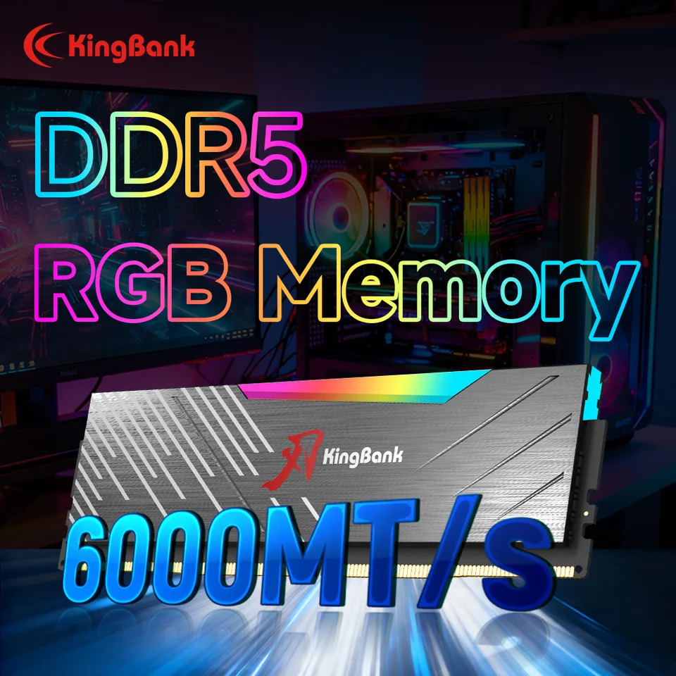 KingBank DDR5 32GB 6000MHz RGB RAM 16GBx2