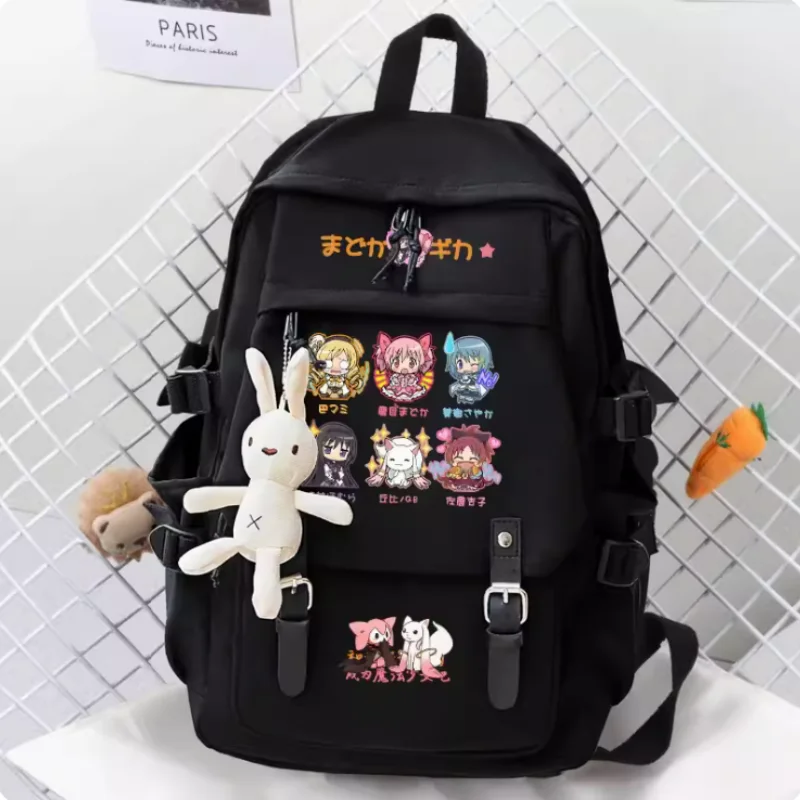 Anime Kaname Madoka Puella Magi Madoka Magica  Big Capacity Girls Backpack Travel Bag Boy Teenager Schoolbag