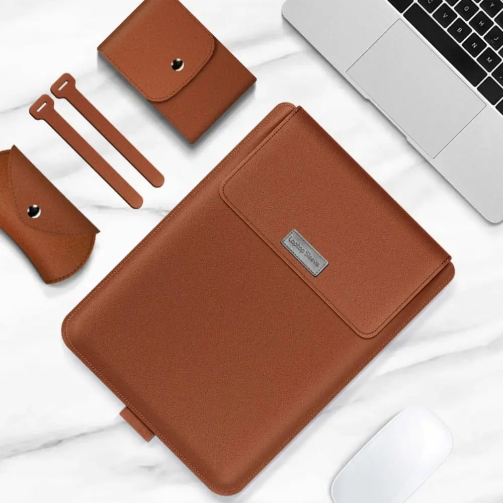 Thickened 5 in1 Laptop Sleeve Bag Ultra Thin for 13.3/14inch Laptop Stand Cover Non-Magnetic Large Capacity Laptop Case Cover