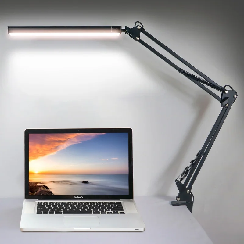 

LED Desk Lamp Eye Protection USB Charging Book Desktop Bedside Reading Long Cantilever Folding Clip Lamp