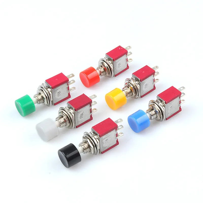 5pcs/lot DS-612 MTS-10 3Pin C-NO-NC 6mm Mini Momentary Automatic Return Push Button Switch 2A 250VAC/5A 120VAC Toggle Switches