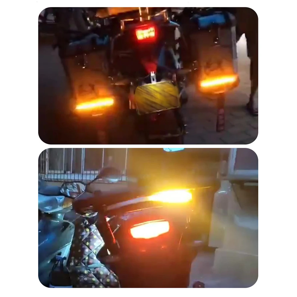 Moto Flexible Led Stripe Blinker Led Motorcycle Turn Signal Stop Lamp Tail light Brake Lights Rear Lighting 20CM 30CM 45CM